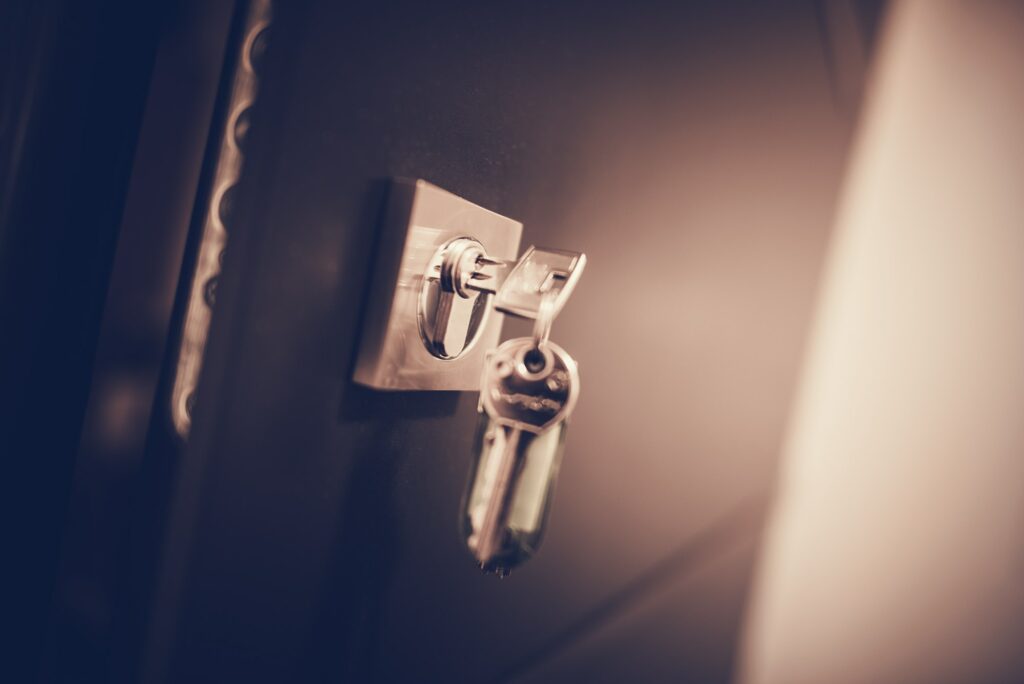 Dør, toiletlås, cykellås, kasselås eller lås er gået i baglås